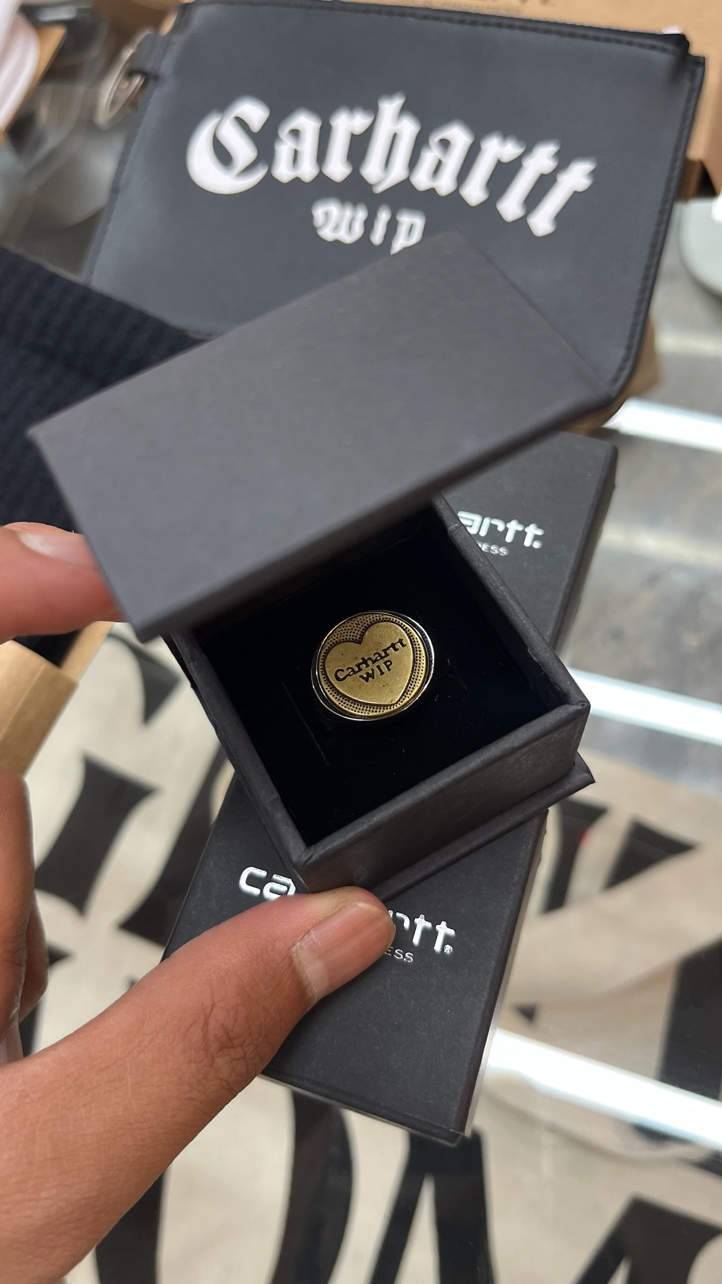 Carhartt WIP Heart Logo Ring – 925 Silver
