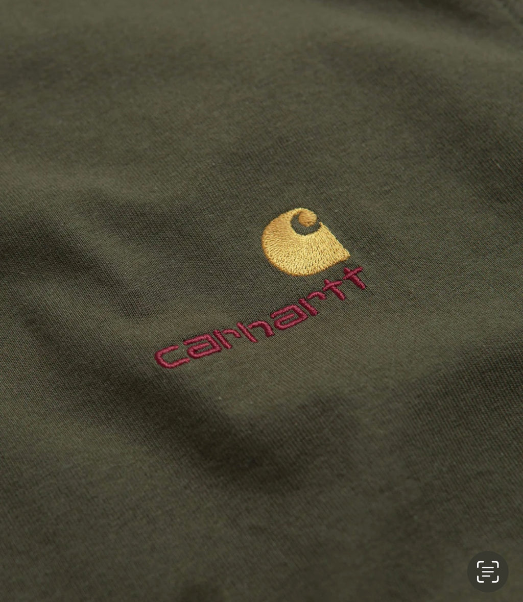Carhartt WIP American Script T-Shirt – Cypress (Olive Green)