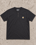 Carhartt Loose Fit Heavyweight Short-Sleeve Pocket Henley T-Shirt – Black