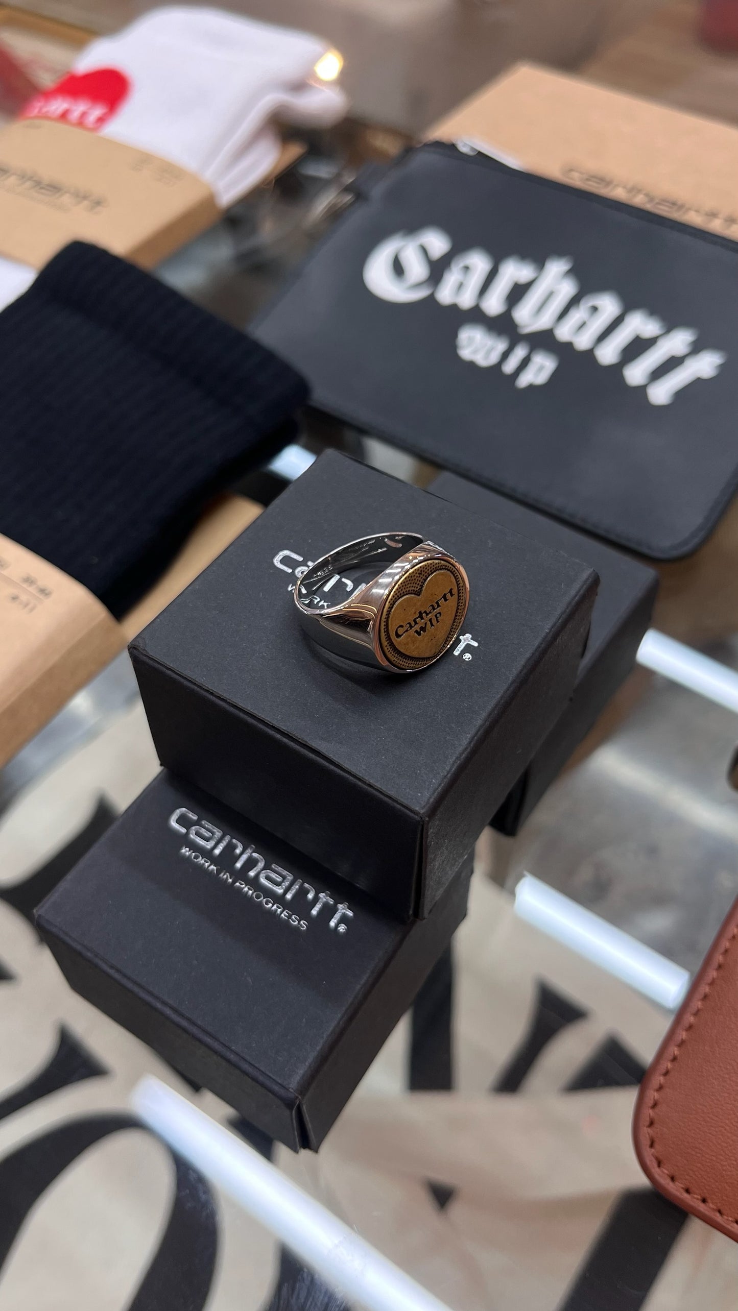 Carhartt WIP Heart Logo Ring – 925 Silver