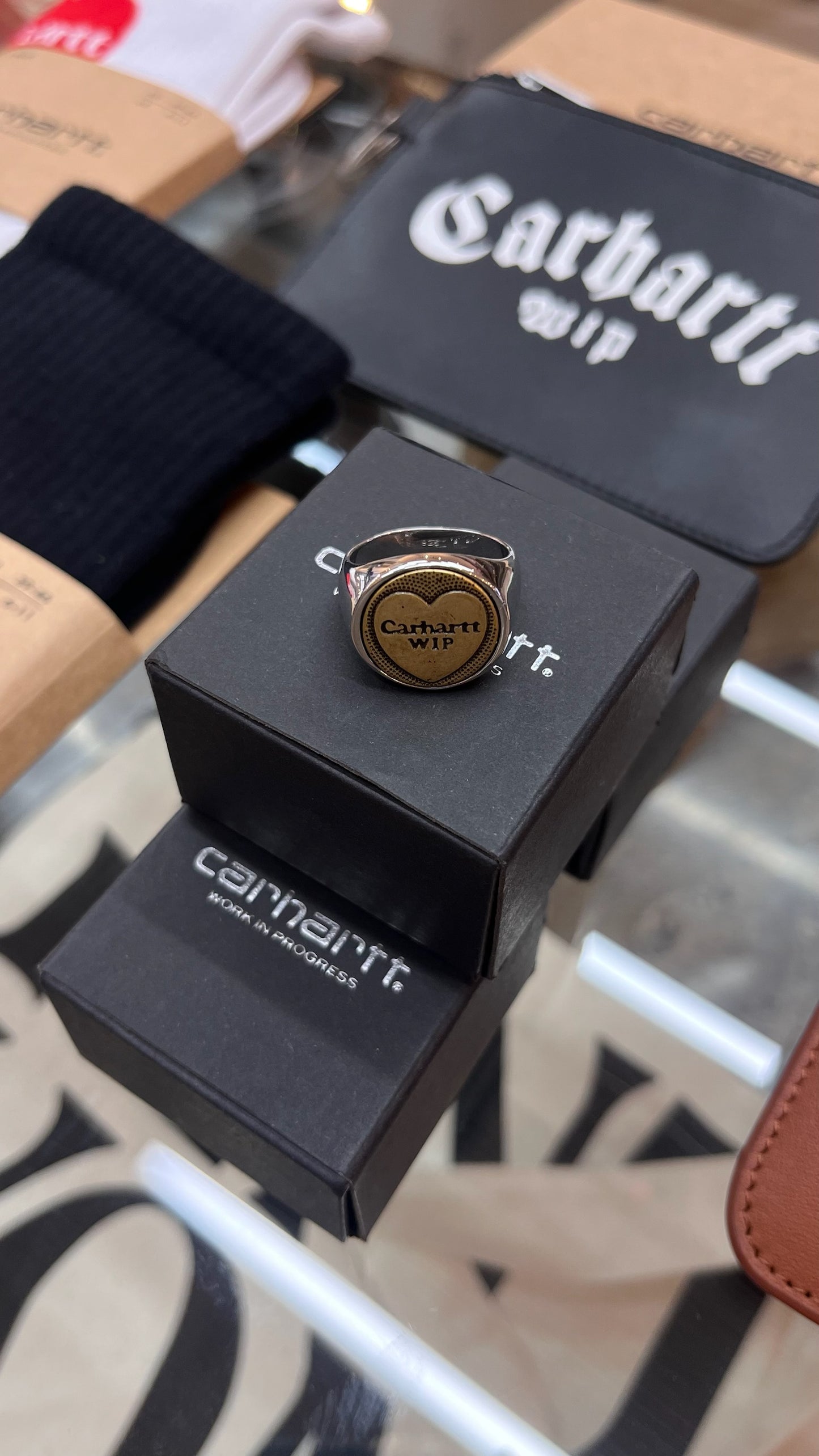 Carhartt WIP Heart Logo Ring – 925 Silver