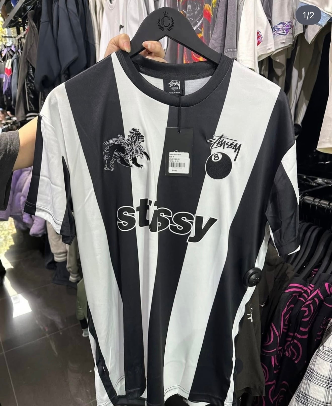 Stüssy Football Jersey – Black/White