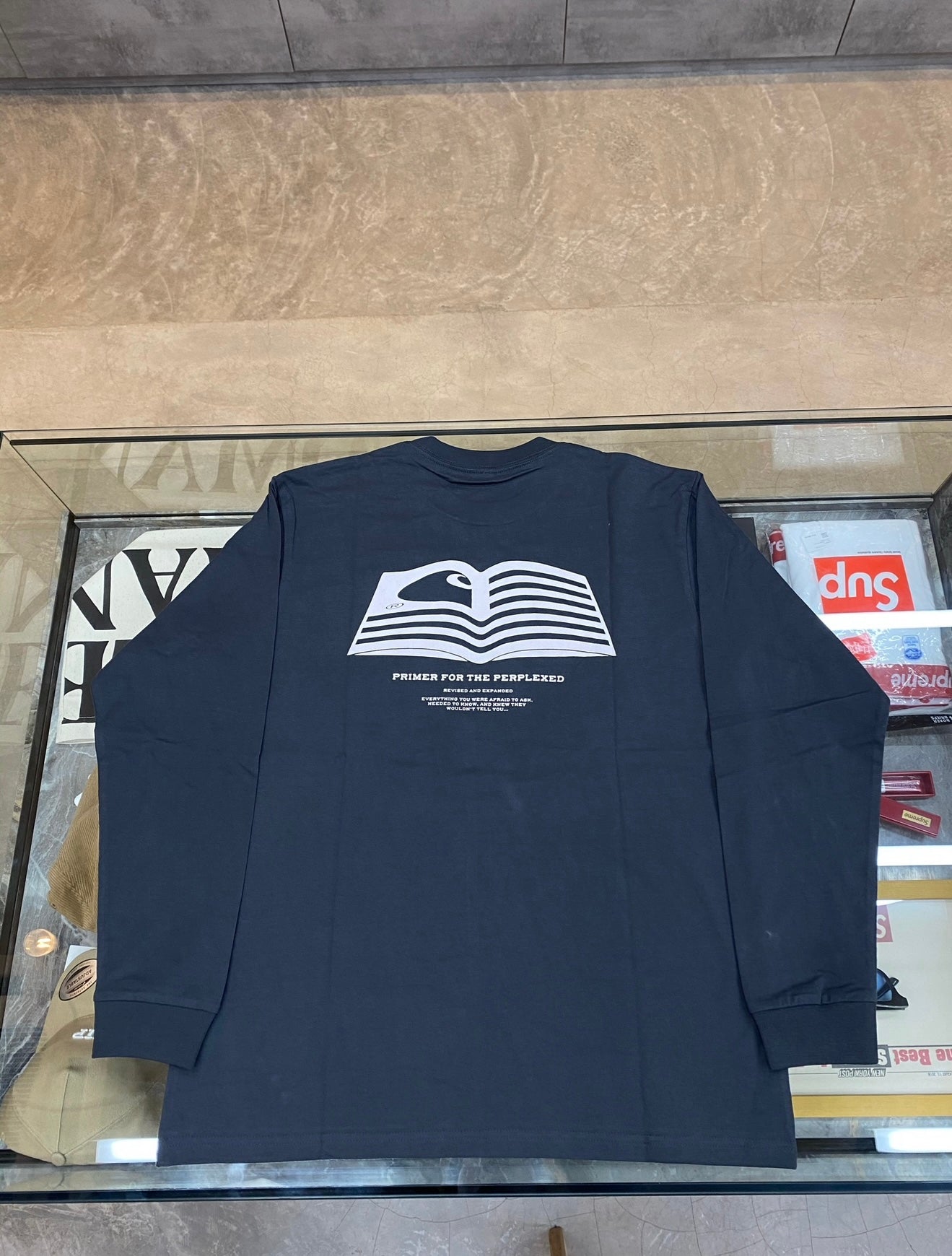 Carhartt WIP Book State Long Sleeve Tee – Grey