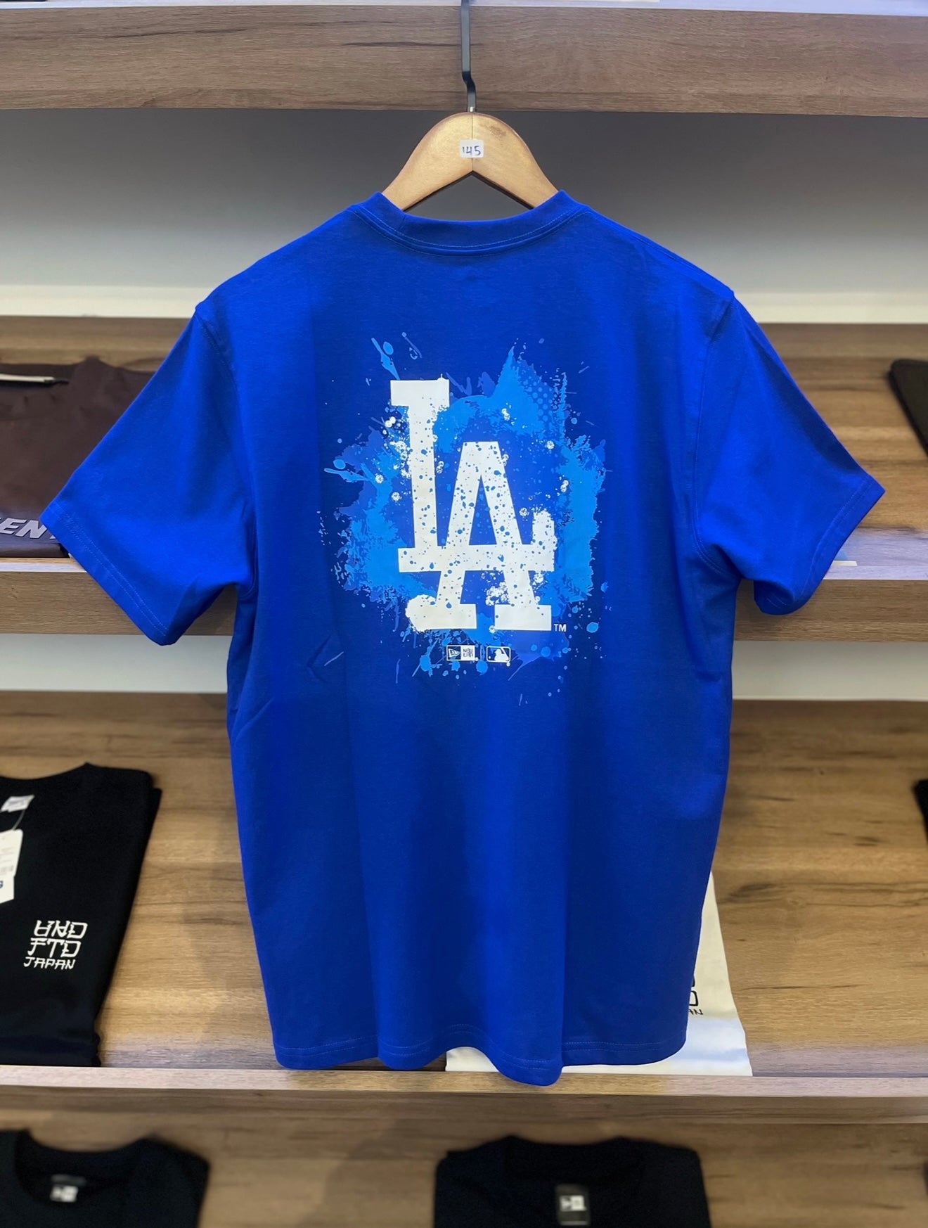 New Era LA Dodgers Splatter Logo Tee – Royal Blue (COOLERA® Edition)