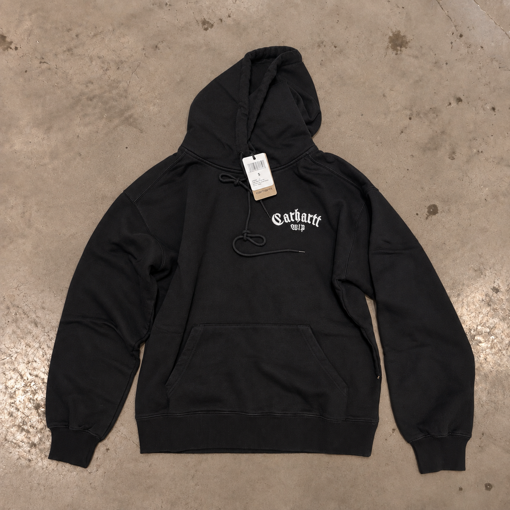 Carhartt WIP Hooded Onyx Script Sweat – Black/White