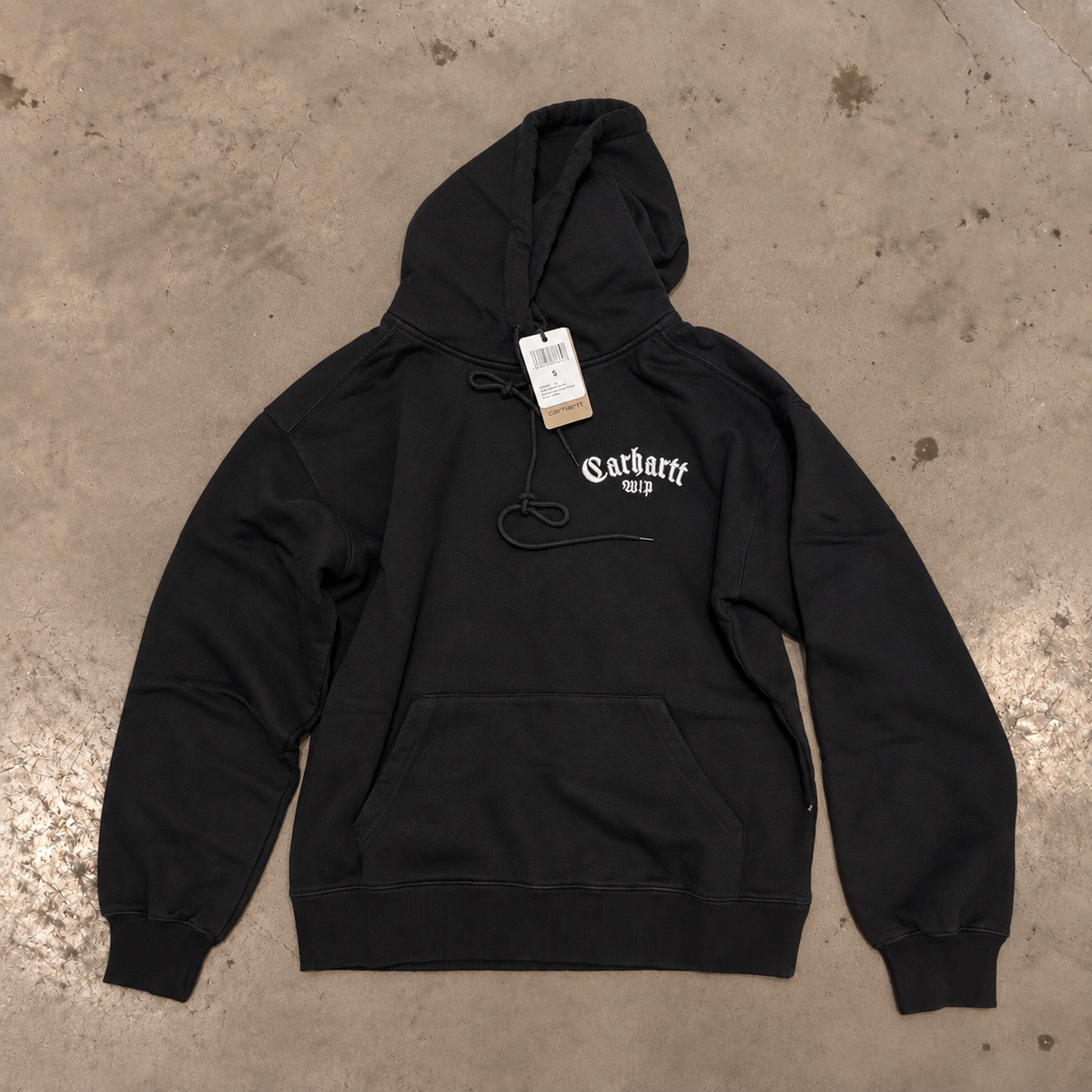 Carhartt WIP Hooded Onyx Script Sweat – Black/White