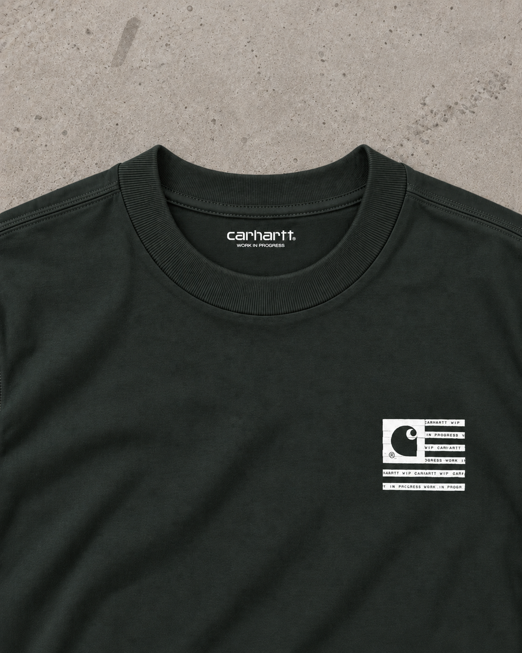 Carhartt WIP S/S Label State T-Shirt – Dark Cedar / White