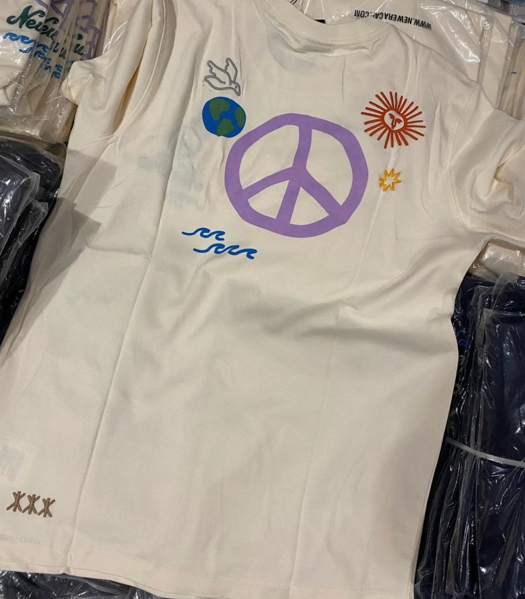 New Era Peace Cream T-Shirt – COOLERA® Edition