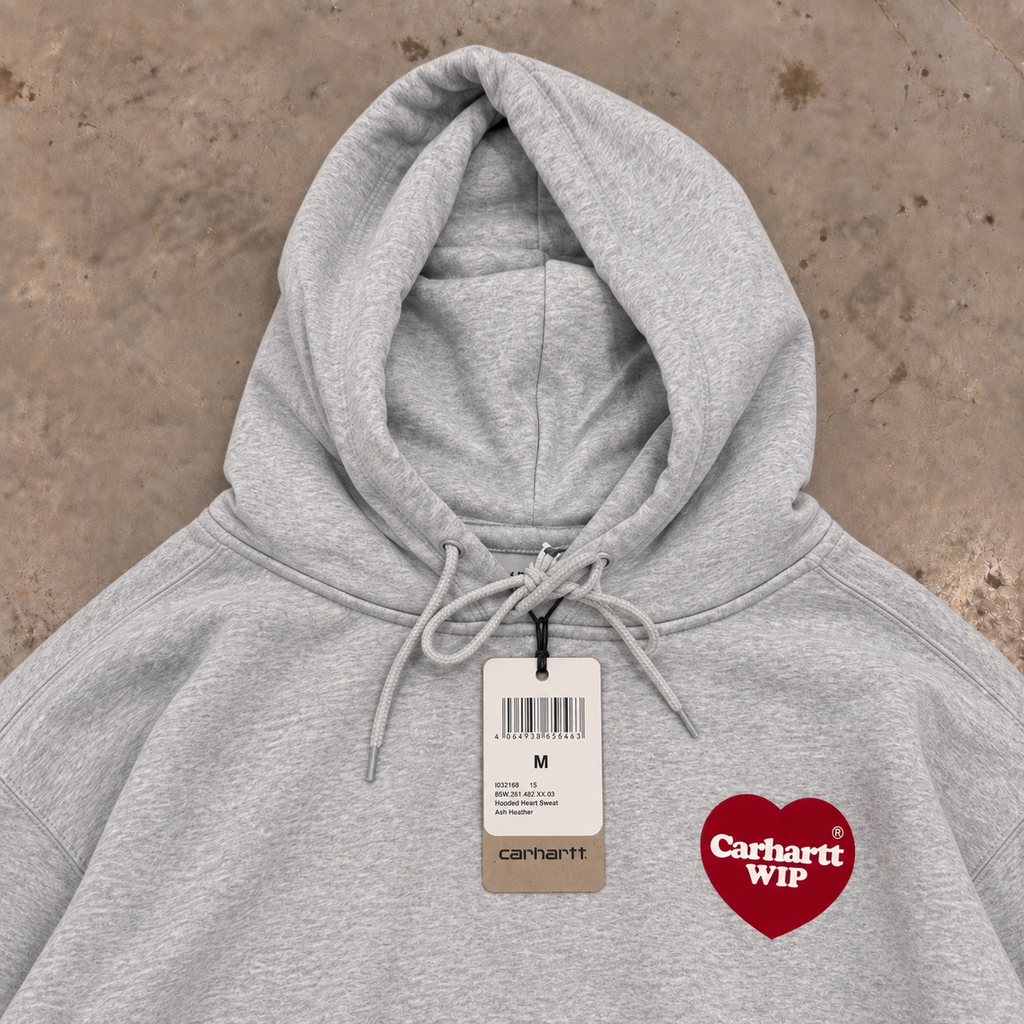 Carhartt WIP Hooded Heart Sweat – Ash Heather