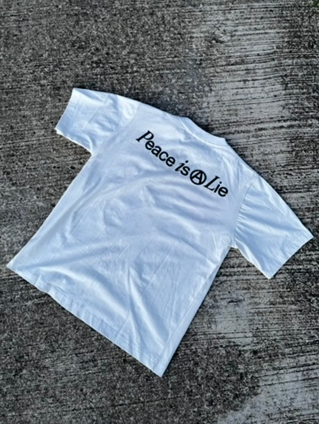 Miracle Mates – Peace is a Lie Graphic Tee (White)