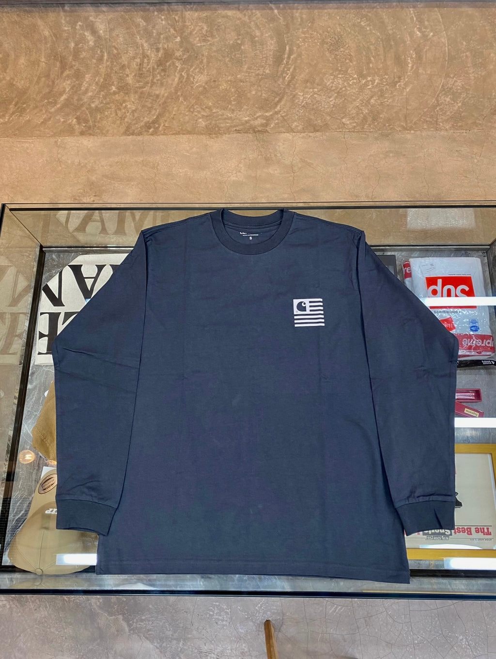 Carhartt WIP Book State Long Sleeve Tee – Grey