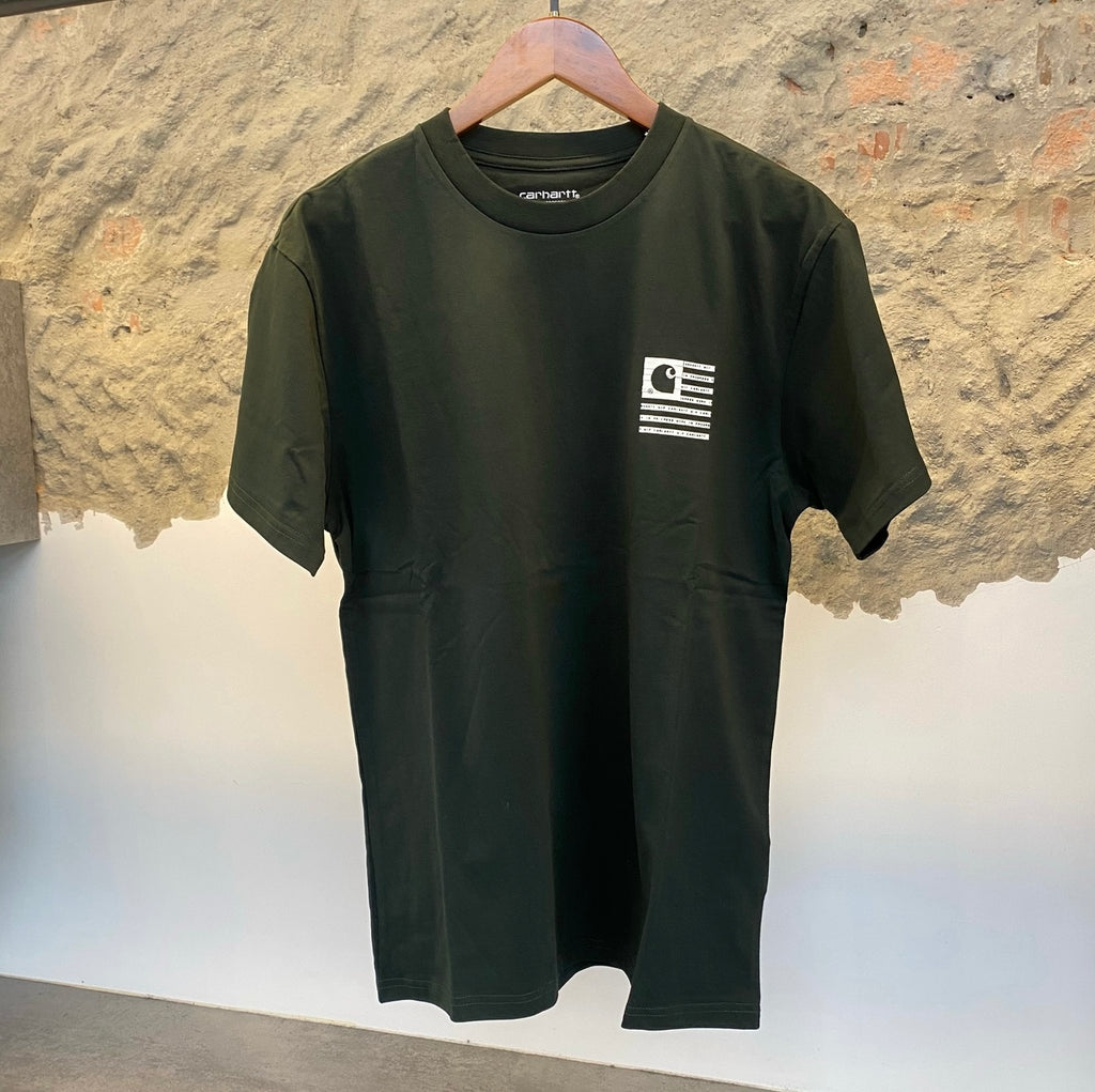 Carhartt WIP S/S State Label Tee – Dark Cedar