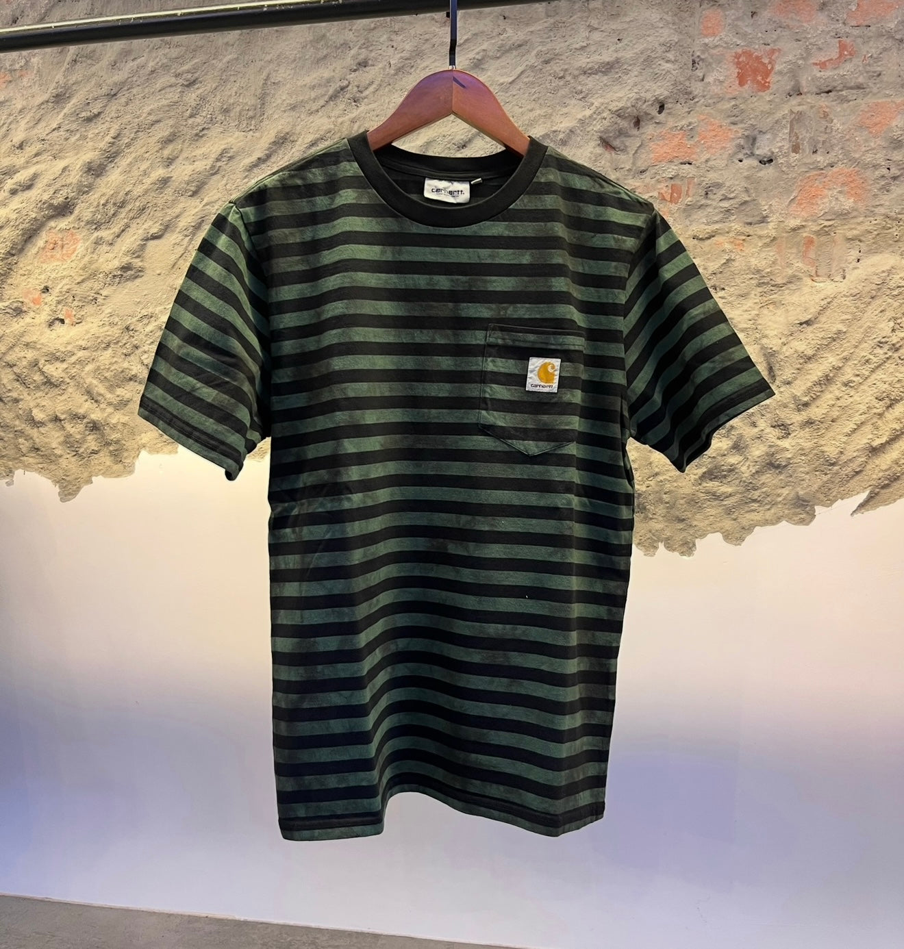 Carhartt WIP Scotty Stripe Chromo Pocket Tee – Green/Black