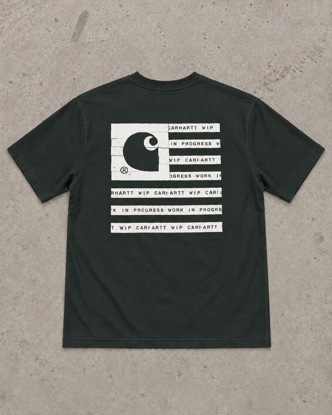 Carhartt WIP S/S Label State T-Shirt – Dark Cedar / White