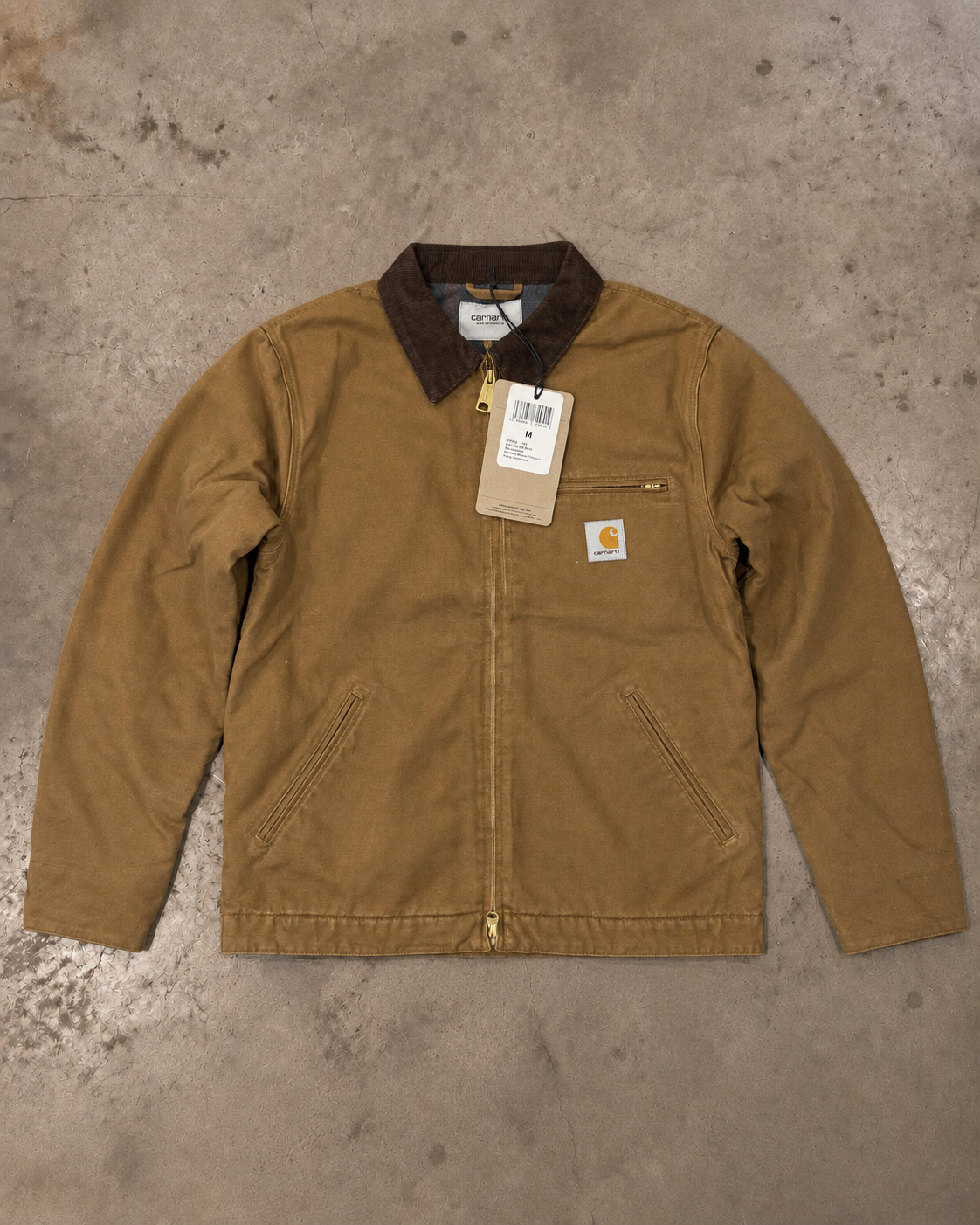 Carhartt WIP Detroit Jacket Winter – Hamilton Brown / Tobacco Heavy Stone Wash