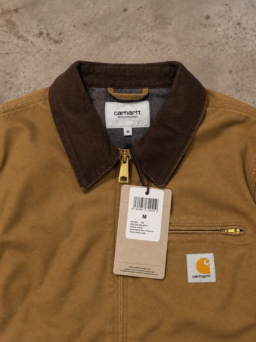 Carhartt WIP Detroit Jacket Winter – Hamilton Brown / Tobacco Heavy Stone Wash