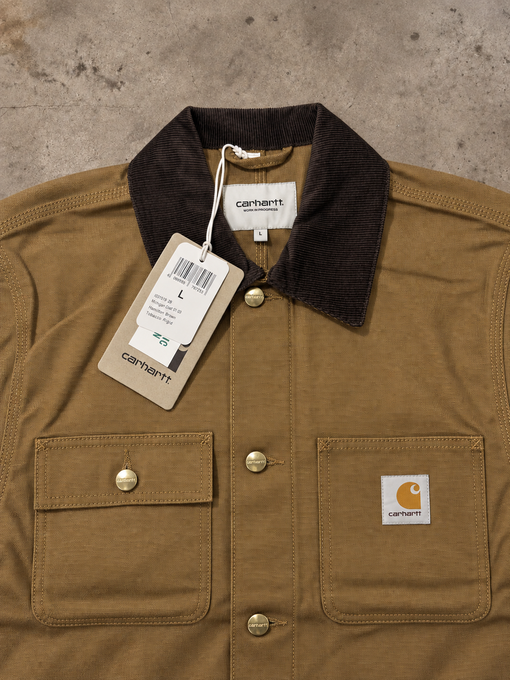 Carhartt WIP Michigan Coat – Hamilton Brown / Tobacco Rigid