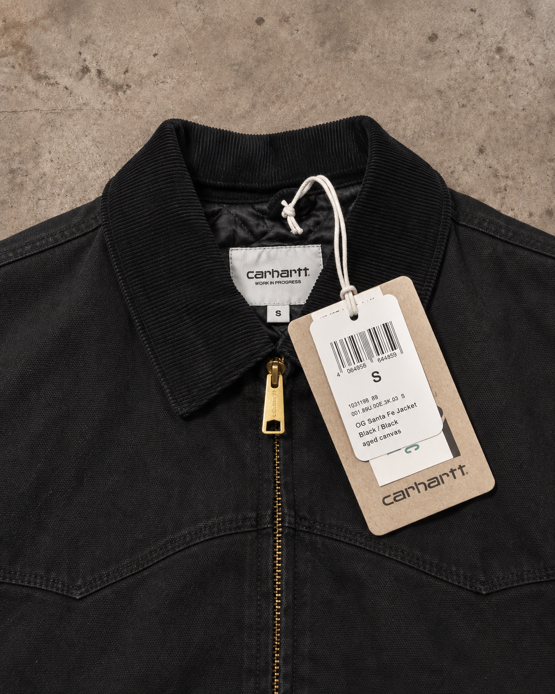 Carhartt WIP OG Santa Fe Jacket – Black / Black Aged Canvas