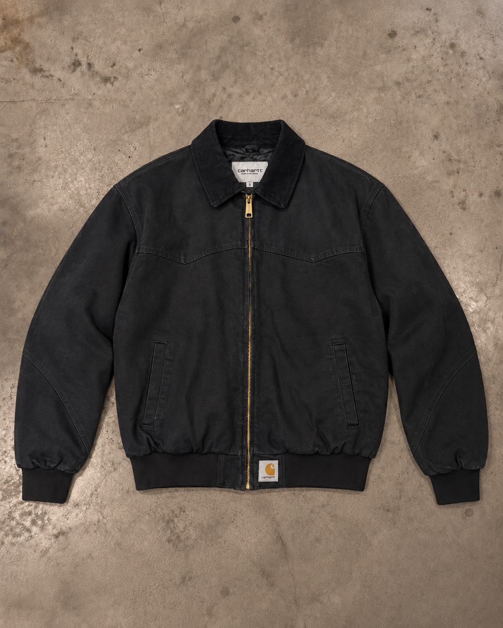 Carhartt WIP OG Santa Fe Jacket – Black / Black Aged Canvas