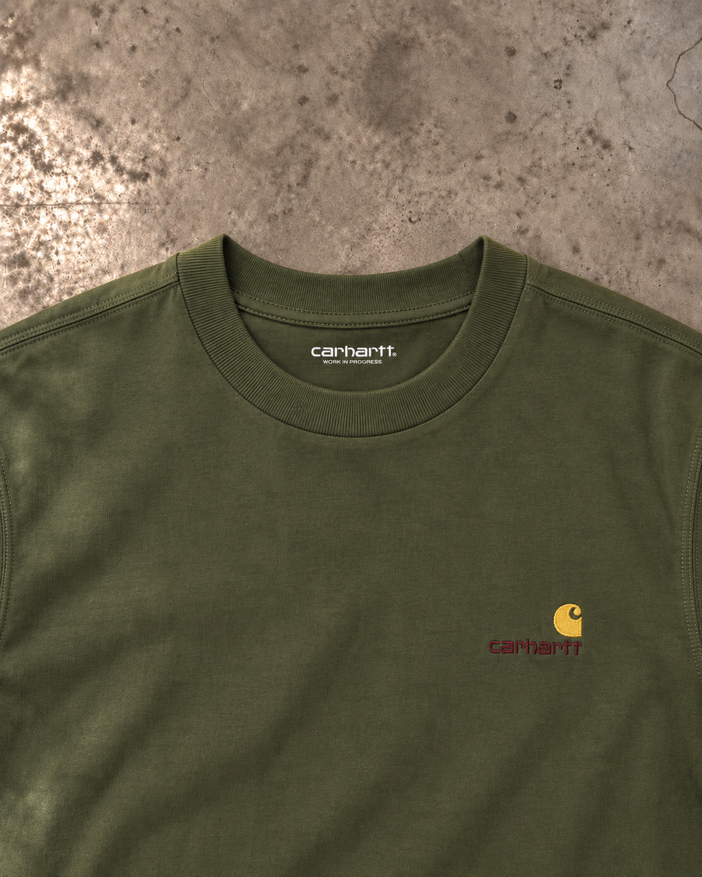 Carhartt WIP S/S American Script T-Shirt – Olive Green