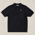 Carhartt WIP S/S Chase Pique Polo – Black / Gold